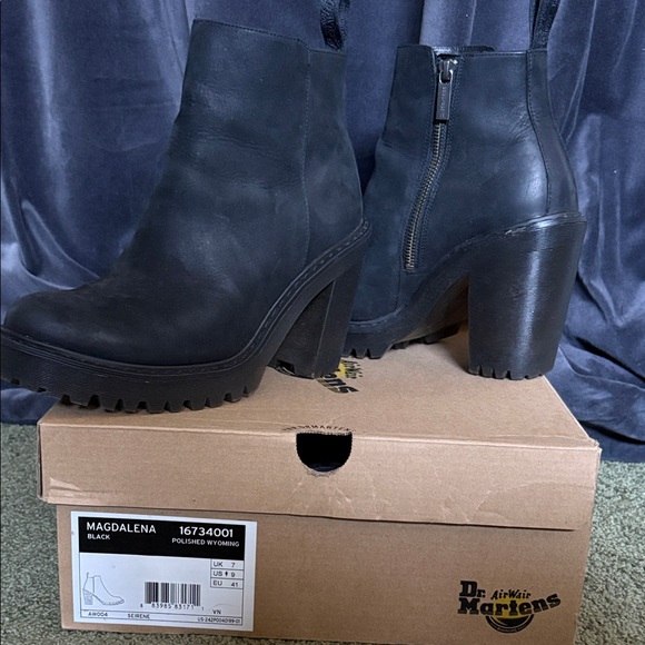 Dr. Martens Magdelena Black Heeled Boots - with box - Picture 1 of 5